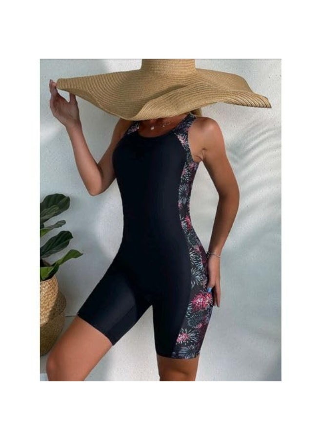 SHEIN-Floral Print One Piece Swimsuit - Image 4